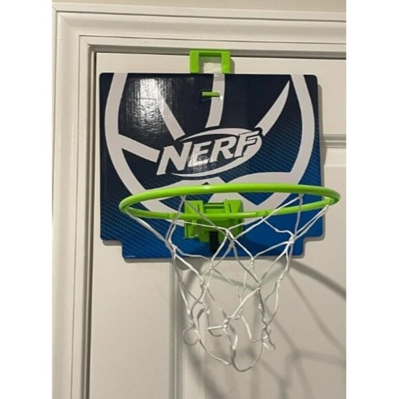 Mini Over the Door Basketball Hoop - Nerfoop Indoor Basketball Hoop for Kids - Picture 1 of 2